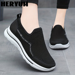 Women's Mesh Slip-On Sneakers Lightweight Breathable Casual Shoes
