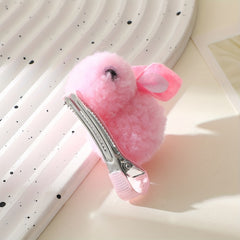 2pcs Baby Girls Plush Rabbit Hair Clips Princess Decorative Hair Accessories