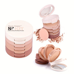 5-in-1 Makeup Powder: Concealer Contour Bronzer Control Setting Powder
