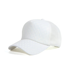 Solid Mesh Baseball Cap Embossed Trucker Hat Sunscreen Adjustable