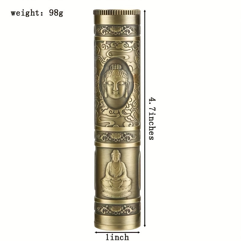 Portable Waterproof Metal Cigarette Case Buddha Dragon Skull Embossed