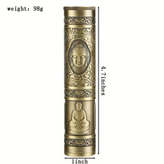 Portable Waterproof Metal Cigarette Case Buddha Dragon Skull Embossed