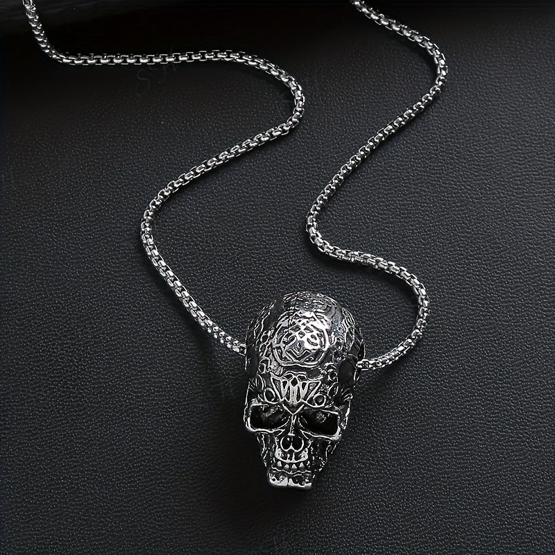 Skull Pendant Alloy Necklace for Girls Boys Teen