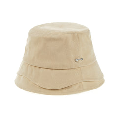 Double Layer Solid Fisherman Hat Unisex Bucket Hat