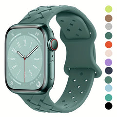 Silicone Braided Strap For IWatch Series Ultra SE 8 7 6 5 4 3 2