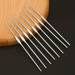 8pcs Thin Head Crochet Single Head Sweater Needle Hook S