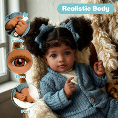 Reborn Baby Doll Fabric Body Vinyl Limbs Real Life Baby Dolls Toy Acce