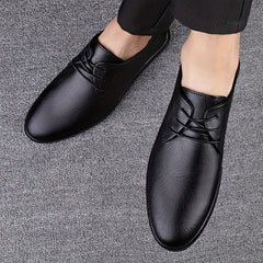 Men's British Style Leather Derby Shoes for Wedding Business