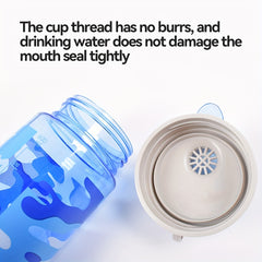 600ml Leakproof Water Cup Camouflage Flip Top Bottle for Outdoor Sports & Travel