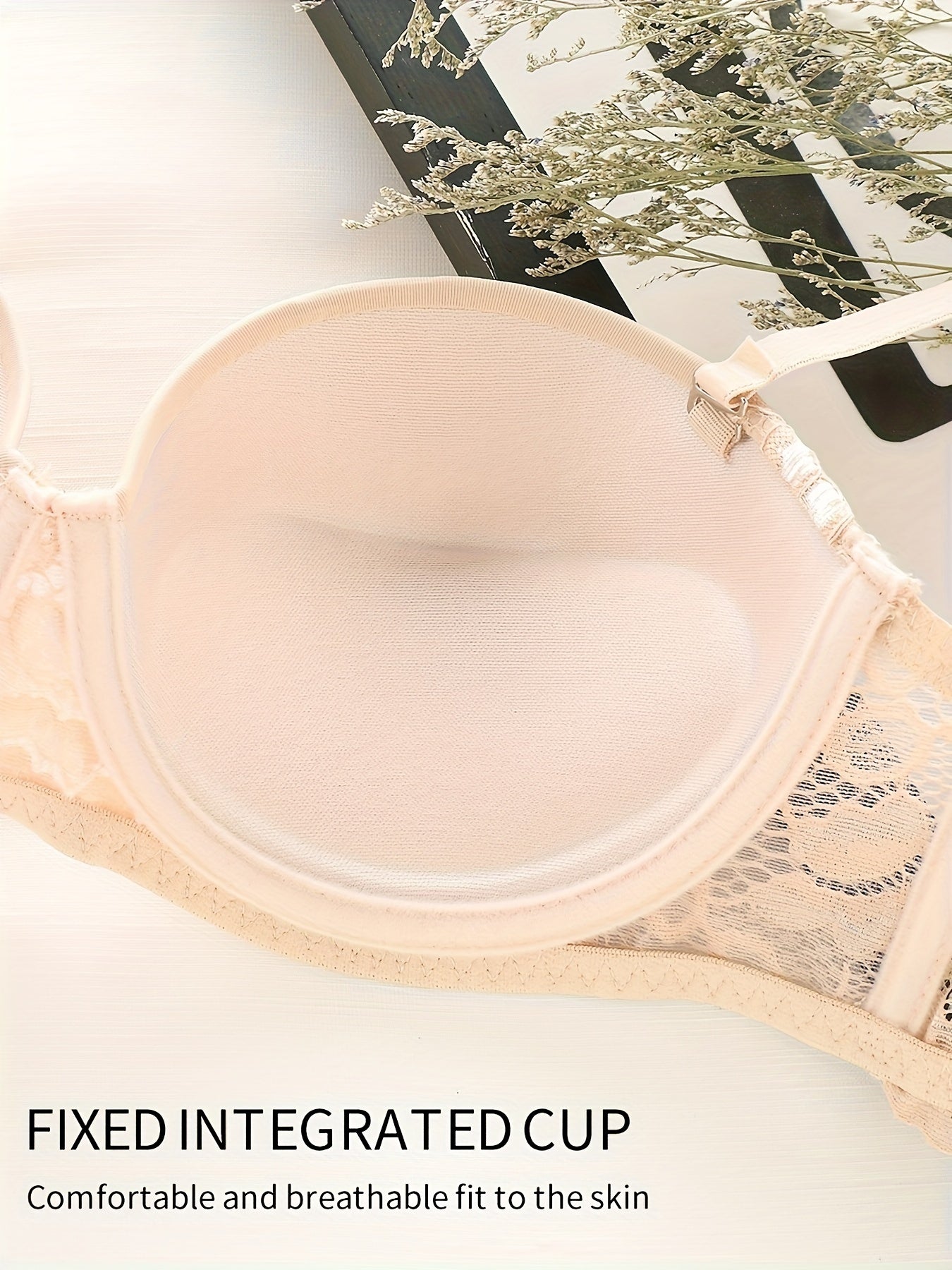 3pcs Lace Push Up Bras Comfy & Breathable Anti-sagging Women's Lingerie