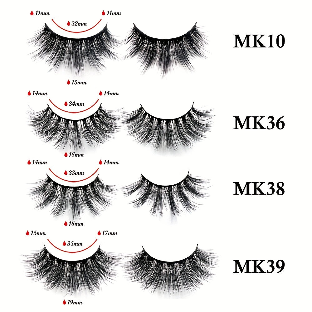 20 Pairs 3D Mink False Eyelashes for Long Lasting Voluminous Look