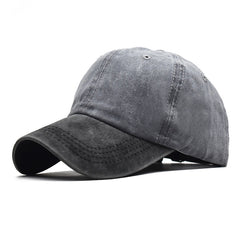 Washed Cotton Adjustable Baseball Cap Unisex Double Contrast 100% Cotton