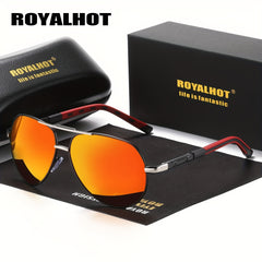 RoyalHot Metal Polarized Clam Mirror Sunglasses
