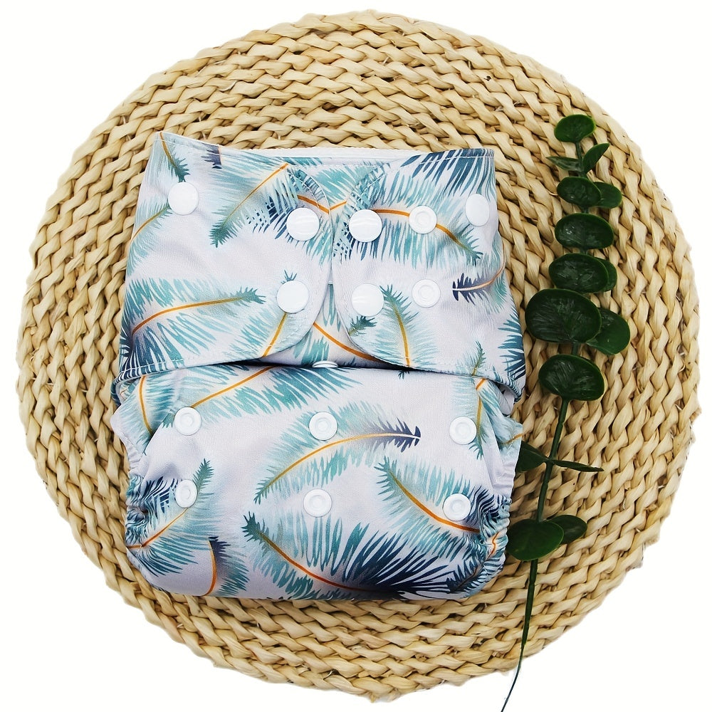 Leaves Print Adjustable Baby Cloth Diaper