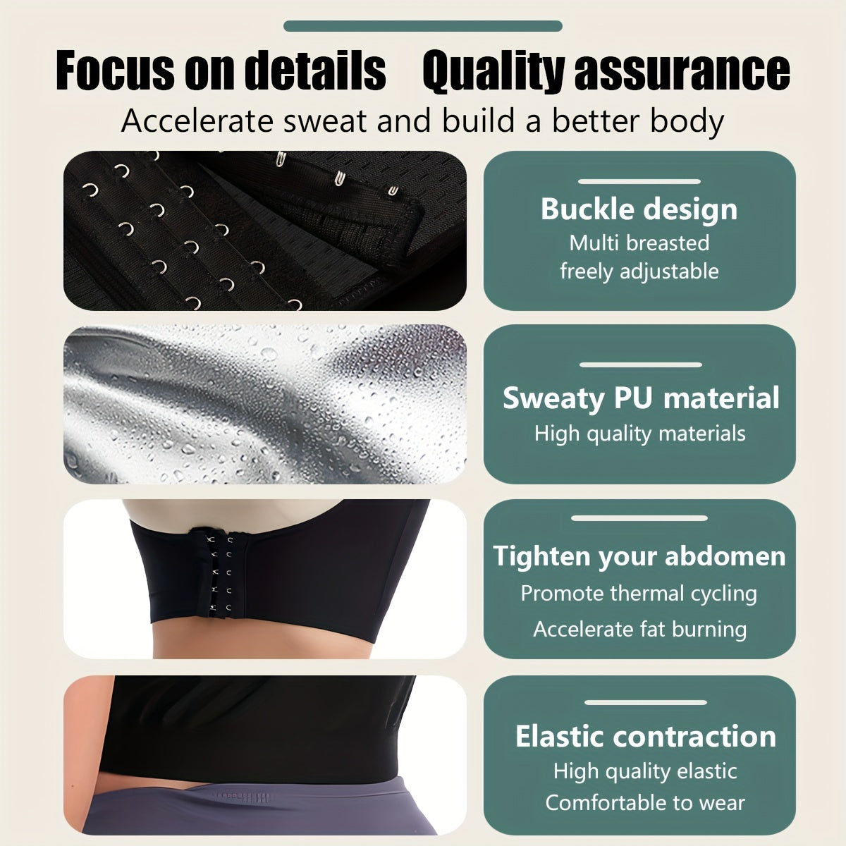 Sauna Suit Push Up Sports Bra Vest Support Belt Yoga Fitness Underwear