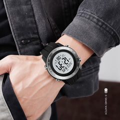 LED Light Up Electronic Watch Silicone Band Waterproof Sports Watch