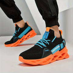 Men's Lace up Blade Sneakers Lightweight Athletic Shoes