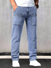 Men's Straight Leg Jeans Casual Street Style Denim Pants