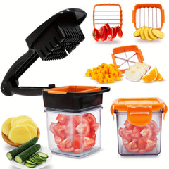 Mini Vegetable Chopper Fruit Dicer with Container