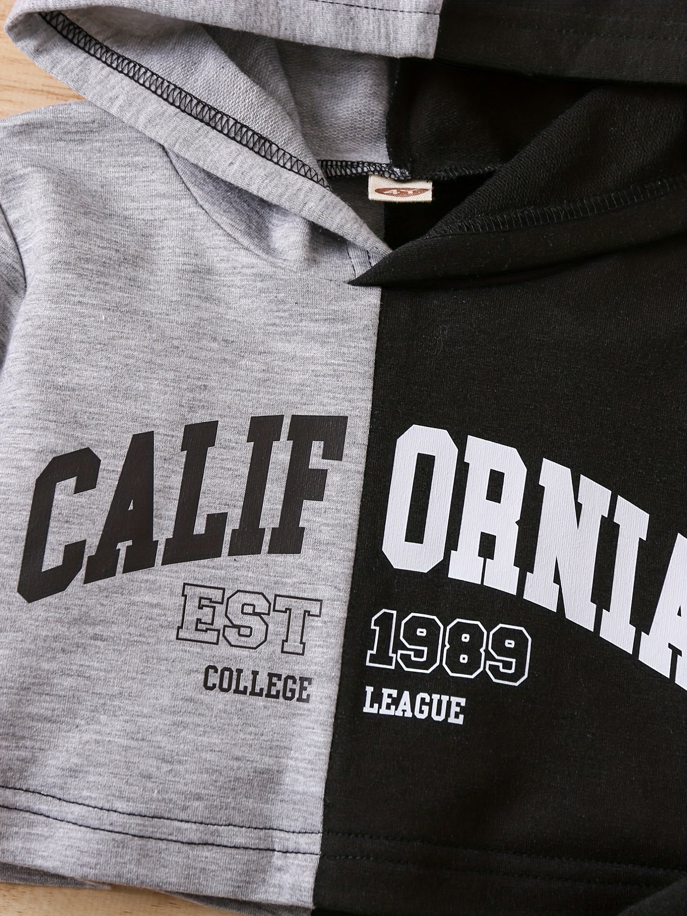 CALIFORNIA Girl's 2pcs Crop Hoodie & Sweatpants Set for Spring Fall