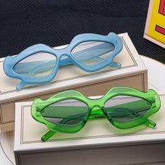Y2K Lip Blossom Ball Dressing Mirror Unisex Sunglasses