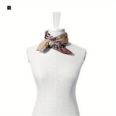 Custom Men's Square Scarf with Logo Image Soft Polyester Fiber