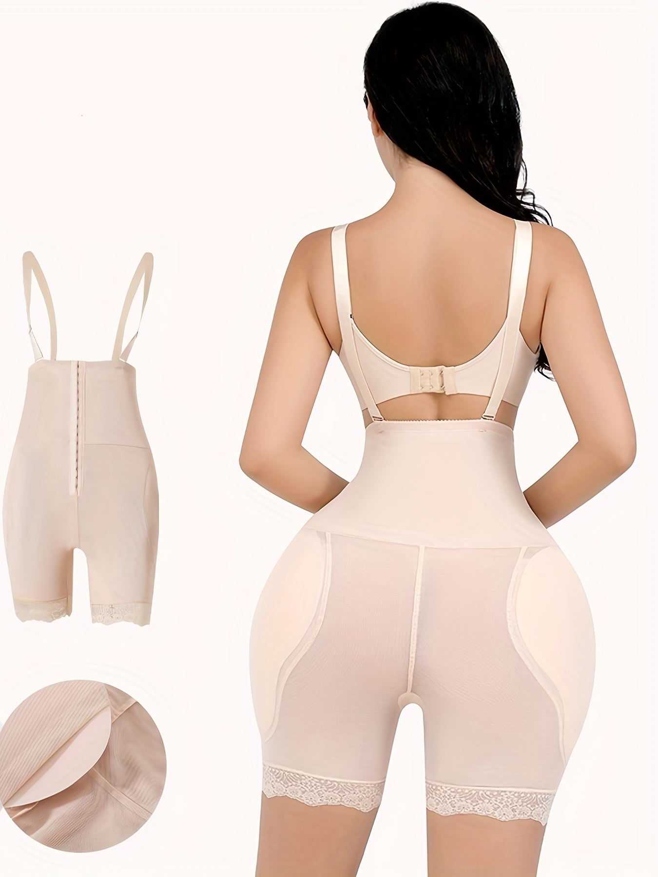 Lace Trim Shaping Shorts Tummy Control Slimming Underwear