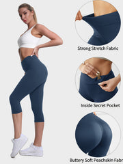 High Waist Leggings with Pockets High Stretch Workout Yoga Leggings