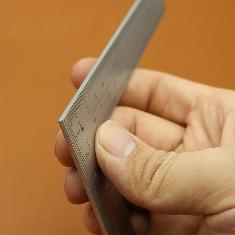 Mini Steel L-shaped Double Sided Scale Ruler for Leather