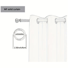 1panel Solid Curtain For Living Room And Bedroom Office Home Decor