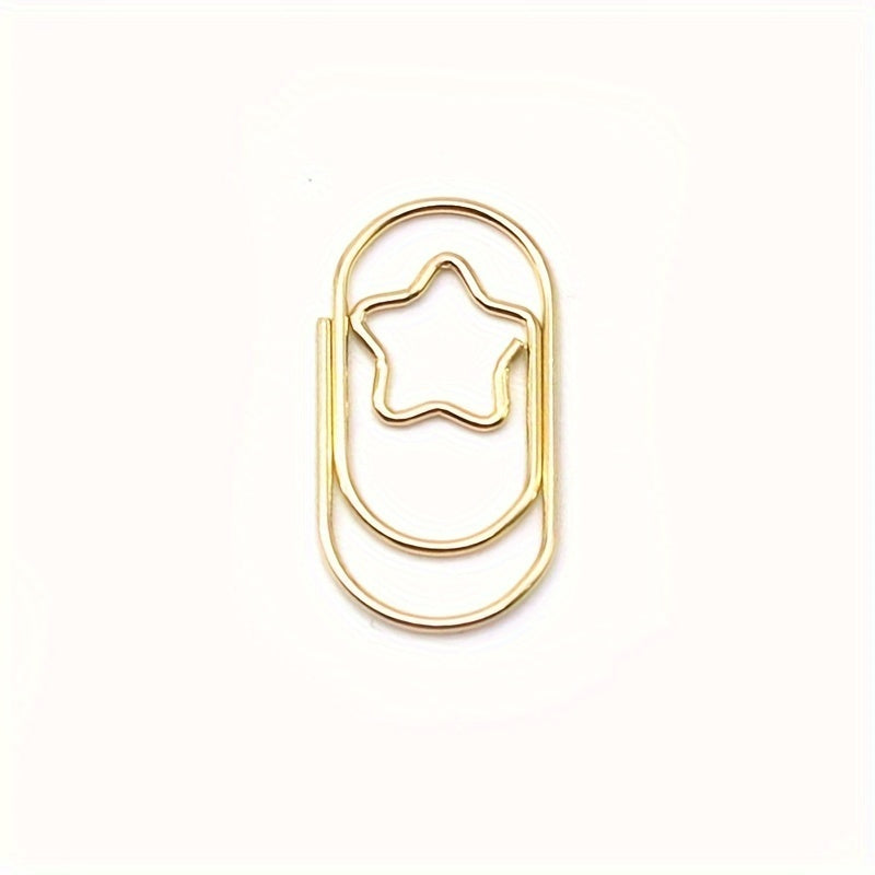 100pcs Mini Pentagram Paper Clip Special shaped Creative Pin Cartoon Paper Clip