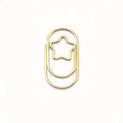 100pcs Mini Pentagram Paper Clip Special shaped Creative Pin Cartoon Paper Clip