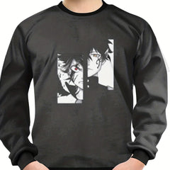 Anime Boys Pattern Sweatshirt Unisex Pullover Casual Long Sleeve Top