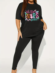 Leopard Print Tee & Leggings Set