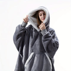Oversized Wearable Blanket Hoodie for Women and Men