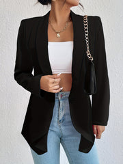 Casual Long Sleeve Lapel Blazer for Women
