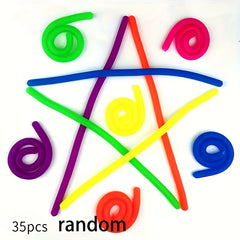 Colorful Elastic Rope Noodles Party Game Reward Toy Mixed Colors Heart