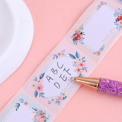 250pcs Flower Handwritten Marker Stickers - Blank Stickers for Home Kitchen