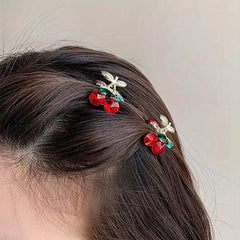 2pcs Sweet Cherry Hair Clips for Girls