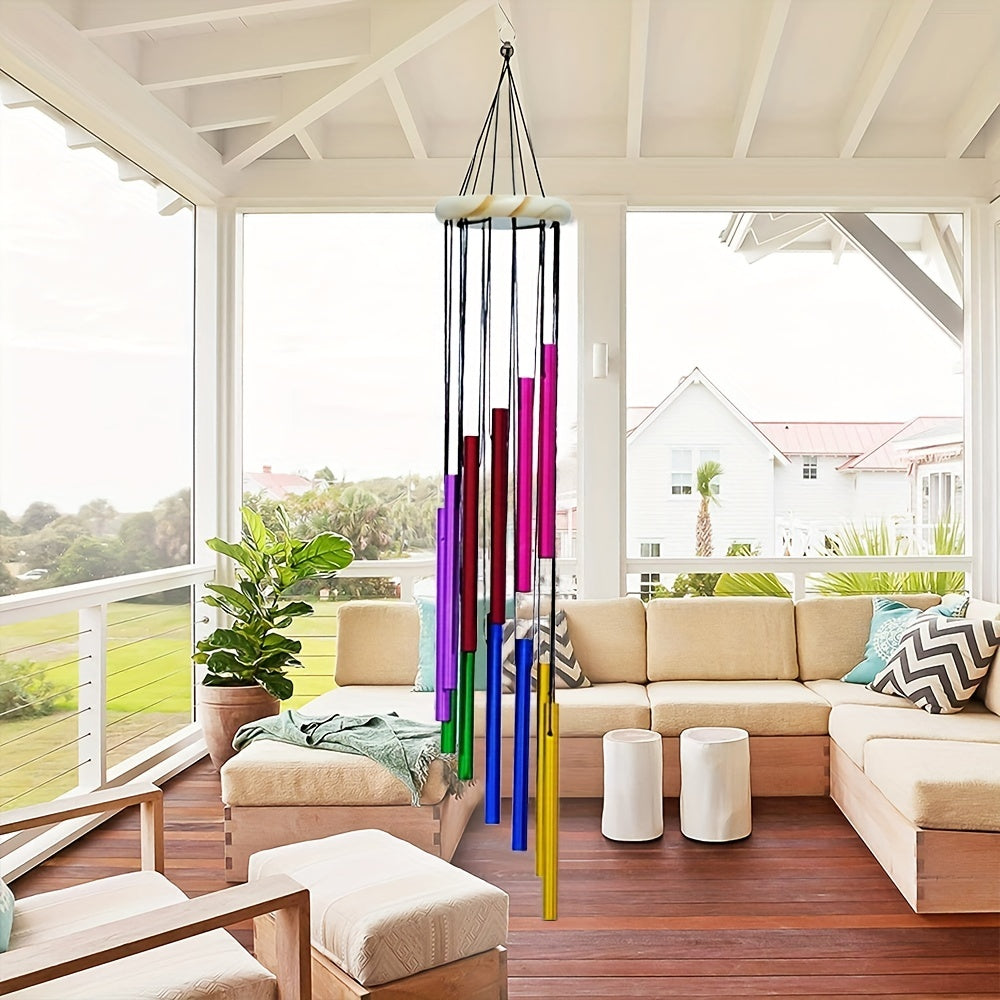 Colorful Wind Chime 18 Inch Aluminum Tube Home Decor