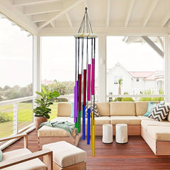 Colorful Wind Chime 18 Inch Aluminum Tube Home Decor