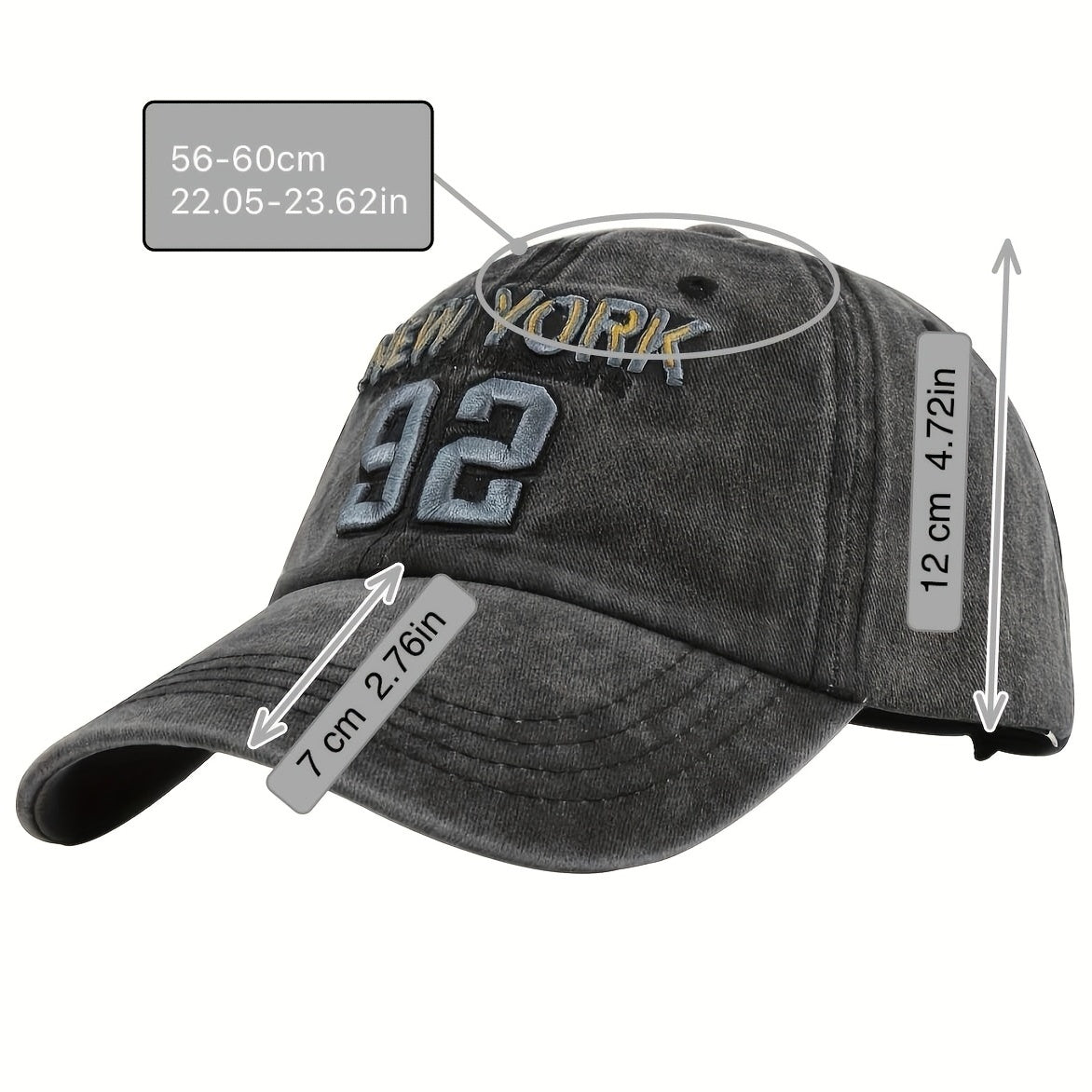 Unisex Sunshade Adjustable Baseball Cap 233 Embroidery