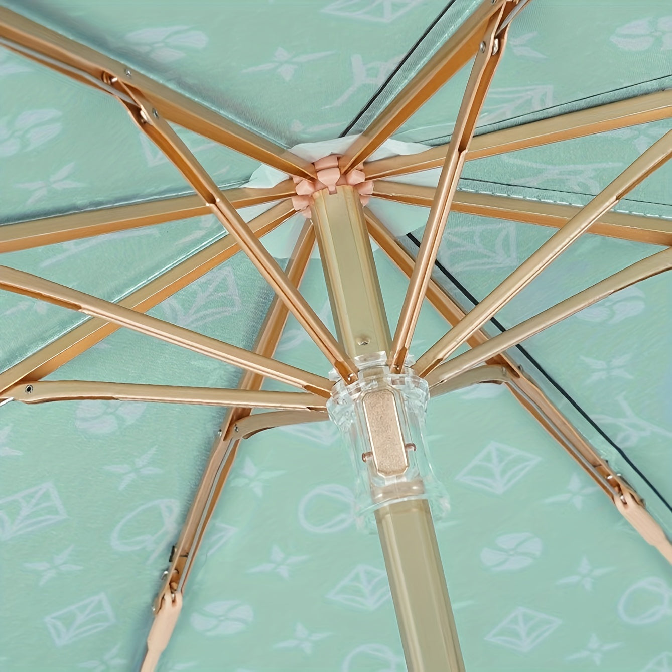 Floral Double Layer Sunshade Umbrella UV Protection Rain Or Shine Dual Use