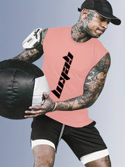 Men's Letter Print Tank Top & Drawstring Shorts Set