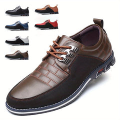 Men's Plaid Derby Shoes Classic Style Business Wear Non Slip