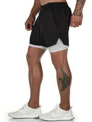 Men's Gym Running Shorts Pockets Quick Dry Workout Short