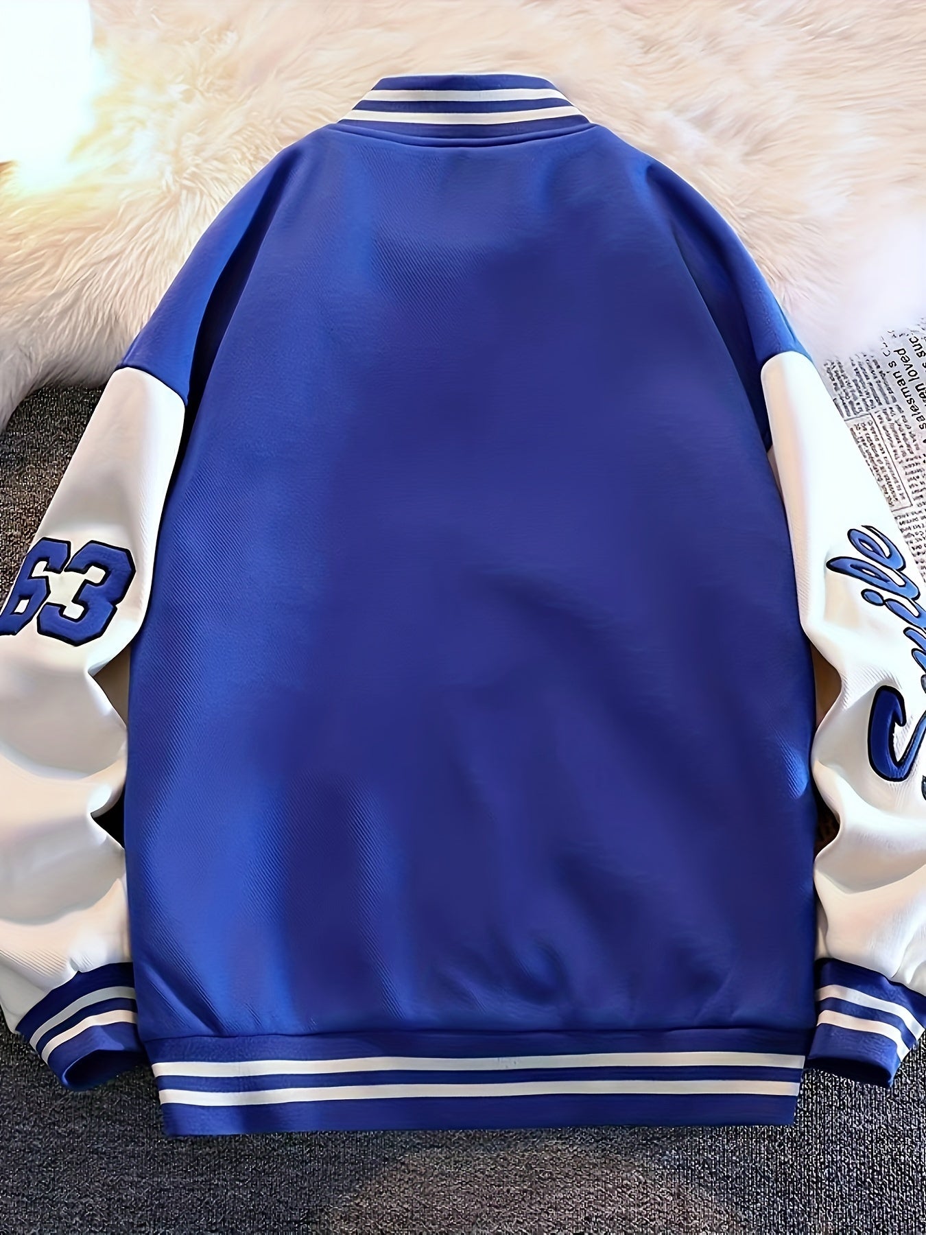 Casual Letter Sports Jacket Long Sleeve Baseball Jacket