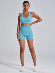 Women's Activewear Set: Sports Bra & High Waist Shorts for Yoga