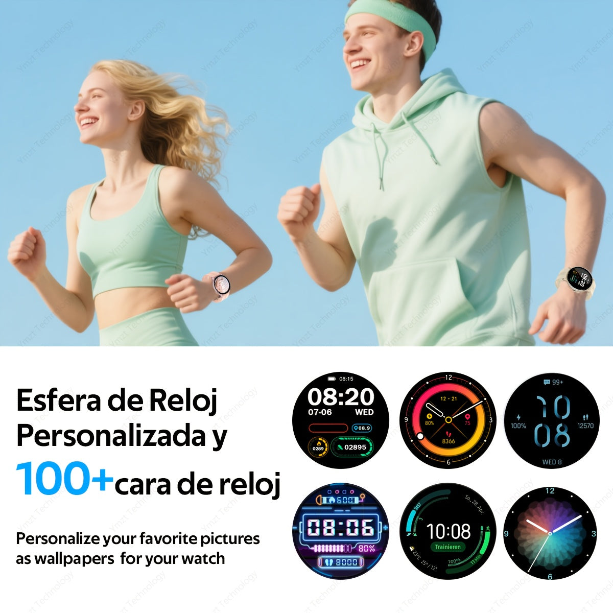 Full Screen Touch Smartwatch with Wireless Calling - 100 Sports Modes