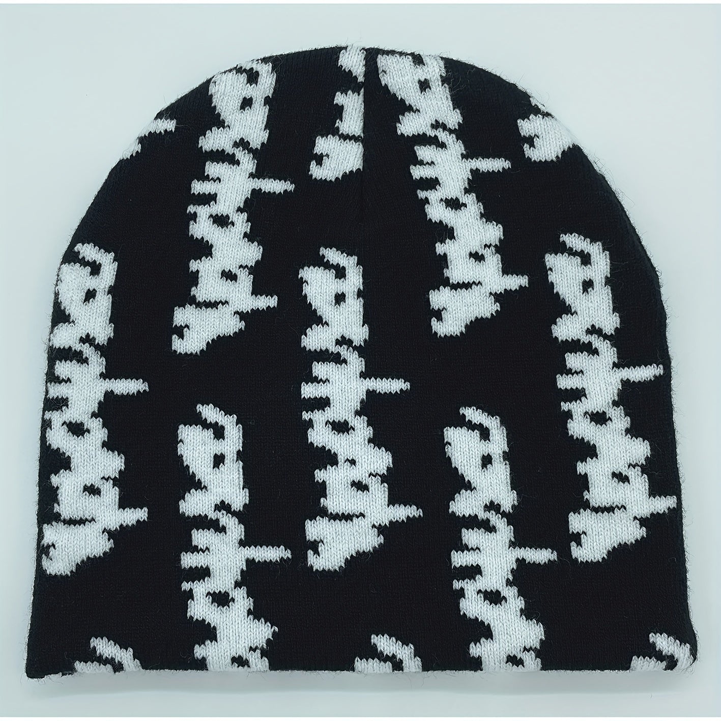 Y2K Jacquard Knitted Hat Hip Hop Outdoor Sports Streetwear
